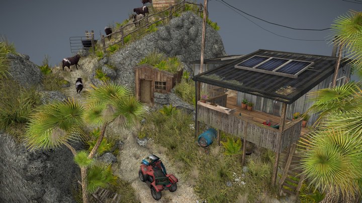 DAE Diorama retake – Small farm 3D Model