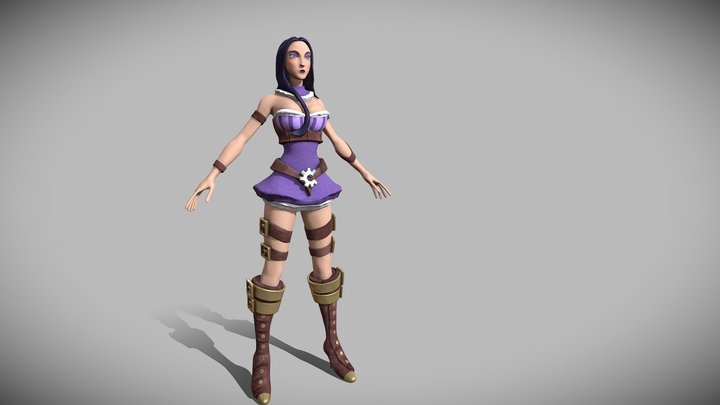 Caitlyn League of Legends, Zsavage 3D Model