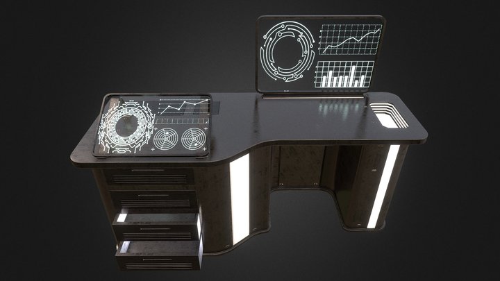Sci-fi Table 3D Model