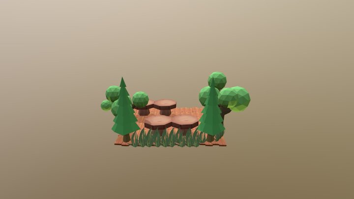 Wooden Cafe 3D Model