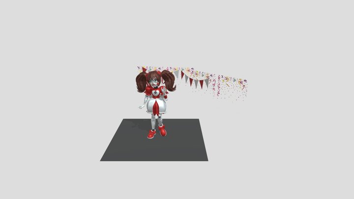 qutiix_stylised_circus_baby_sister_location 3D Model