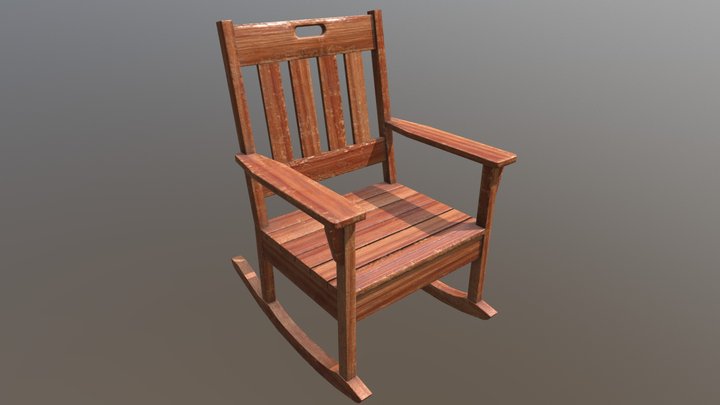 Rocking Chair Cherry 3D Model