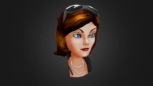 Cartoon Head Bust 3D Model