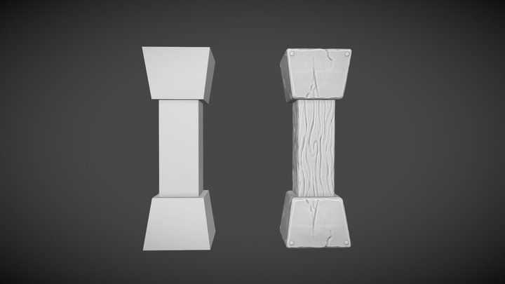 Philar | High and low poly 3D Model