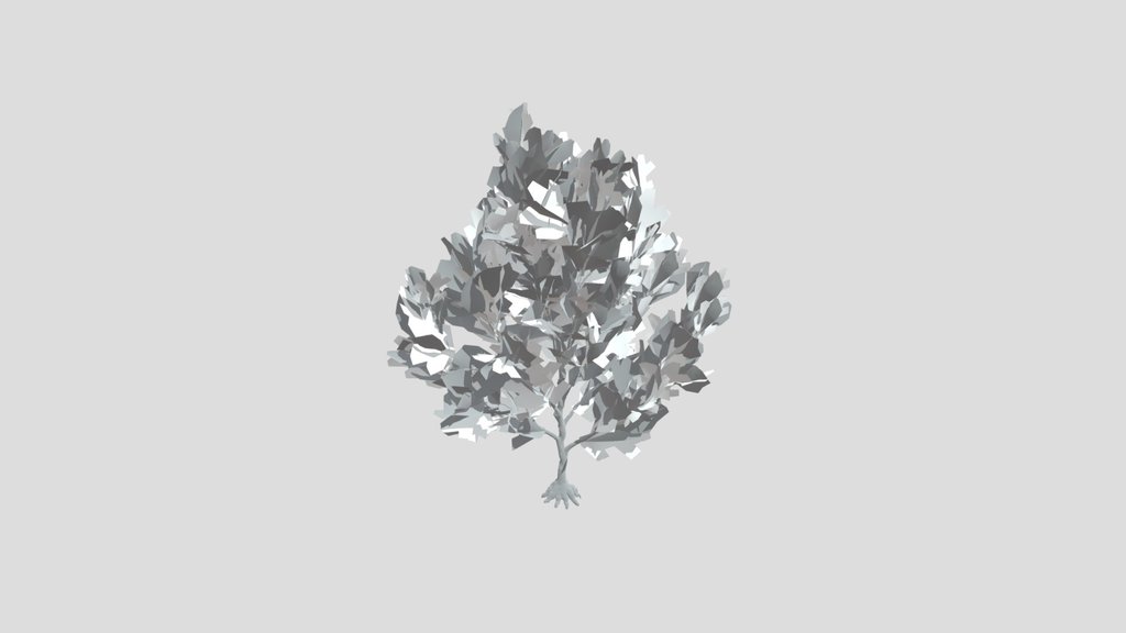 Coral Bark Tree Animated Lowpoly
