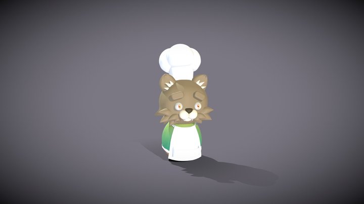 Bob the Bobcat Chef 3D Model