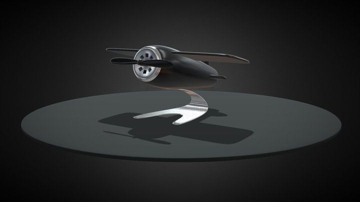 PlaMiniature Propeller Toy Airplanene 3D Model