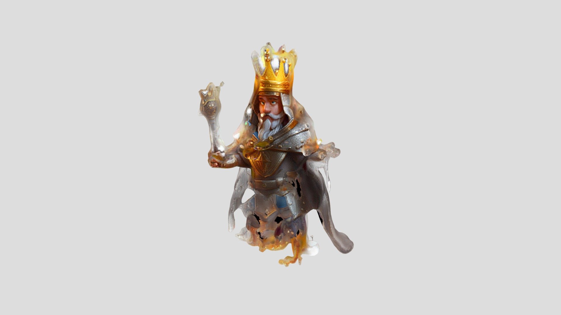 King with crown and staff - Download Free 3D model by klrxyz [14f0f3e ...
