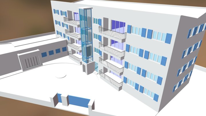 Propuesta Ascensor Comunidad Propietarios 3D Model
