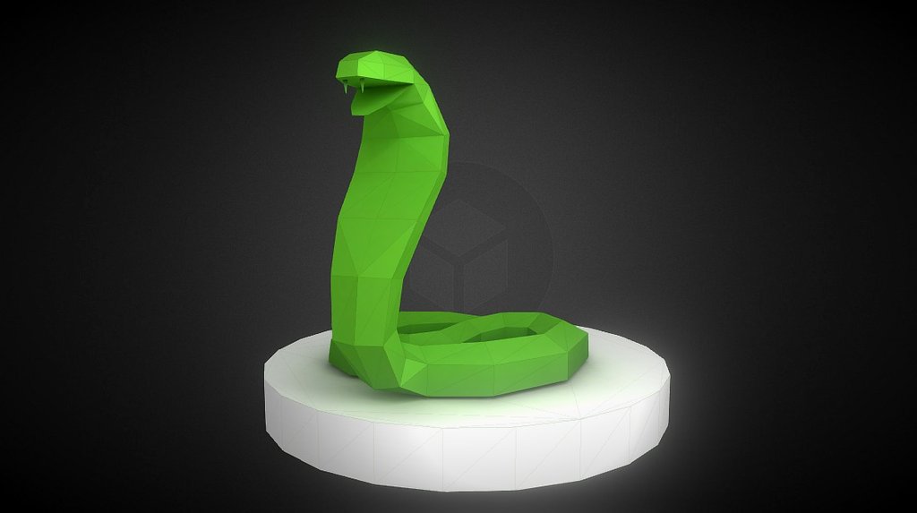 Papercraft 3d SNAKE 3D Python VIPER Low Poly Paper Sculpture 