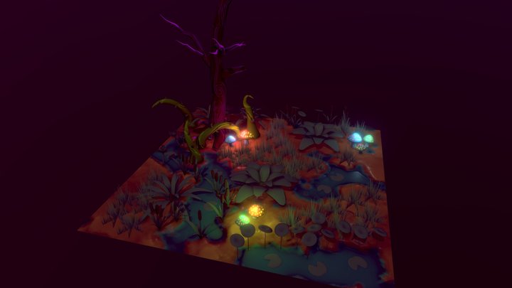 Swamp Diorama 3D Model