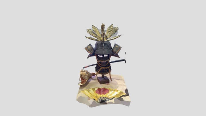 Samurai Helmet 3D Model