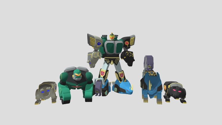 Gao Muscle Striker / Kongazord Striker 3D Model