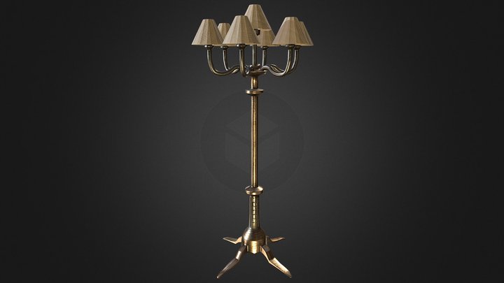 Bronze Lamp 3D Model