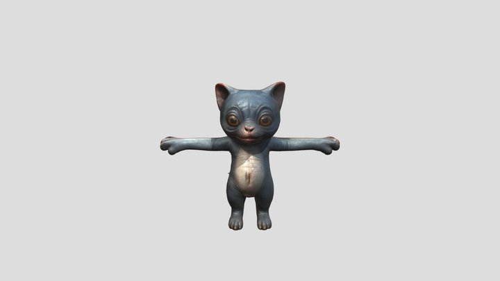 Humanoid Cat 3D Model