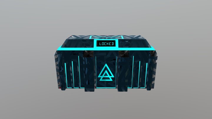 SCI-FI Crate baked 3D Model