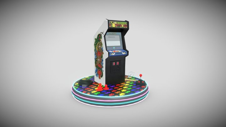 Centipede_Arcade_Cabinet_complete 3D Model