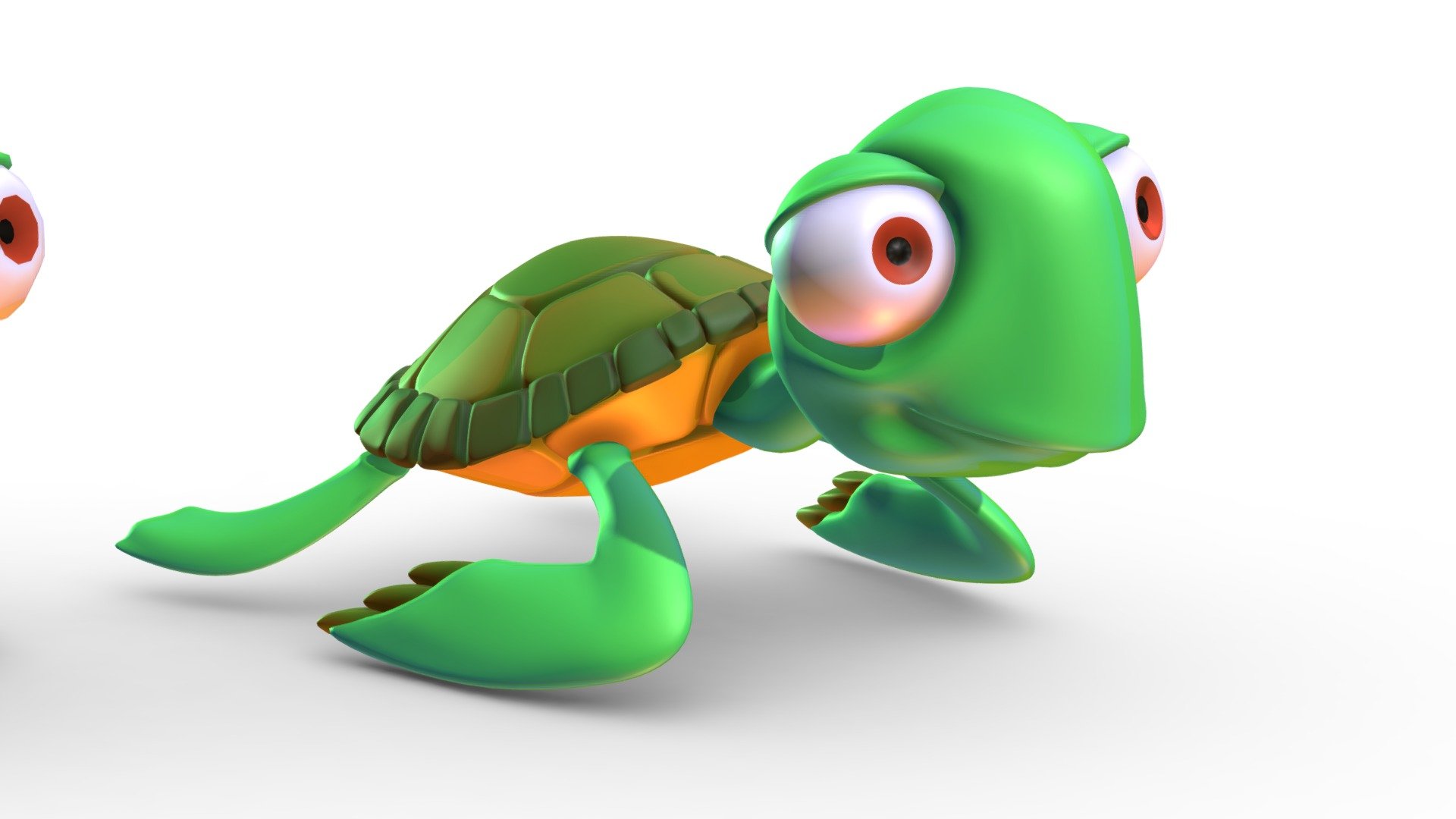 Hi-Poly Subdivision 3D Model Turtle Cartoon - Buy Royalty Free 3D model ...