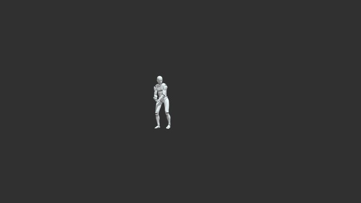 Stumbles With His Sword In Place 3D Model