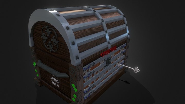 Dwarf treasure chest 3D Model