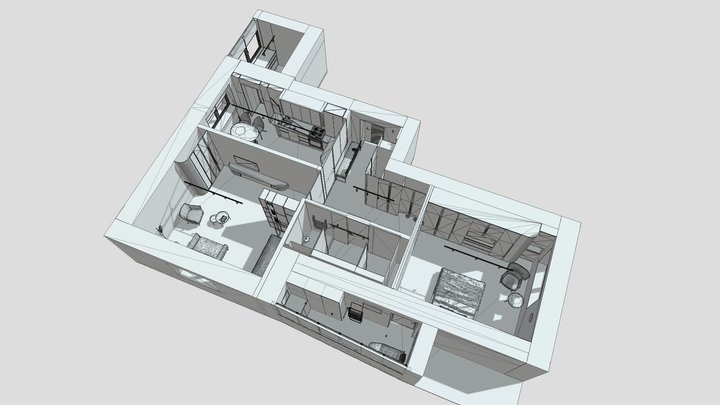 Barvinka Apartment 3D Model