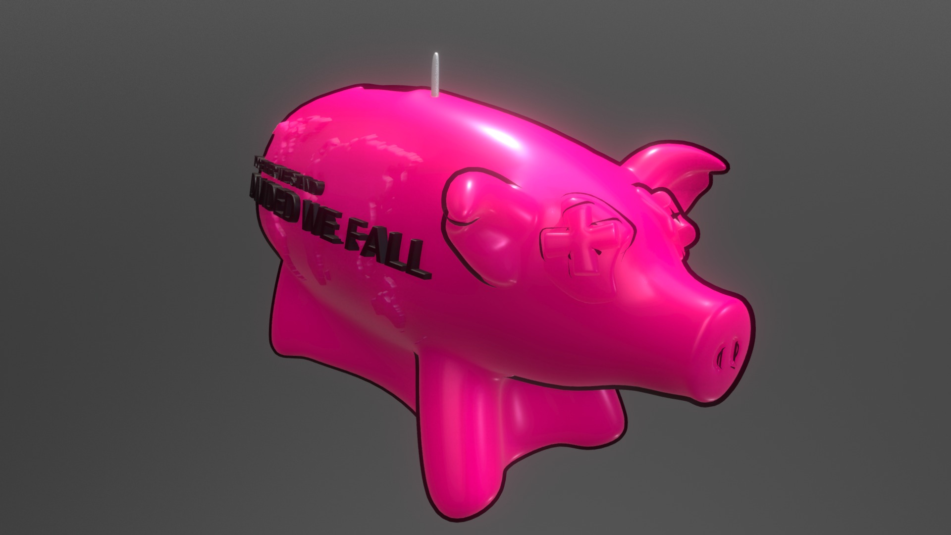 3D model Roger Waters Pig of War - This is a 3D model of the Roger Waters Pig of War. The 3D model is about a pink plastic toy.