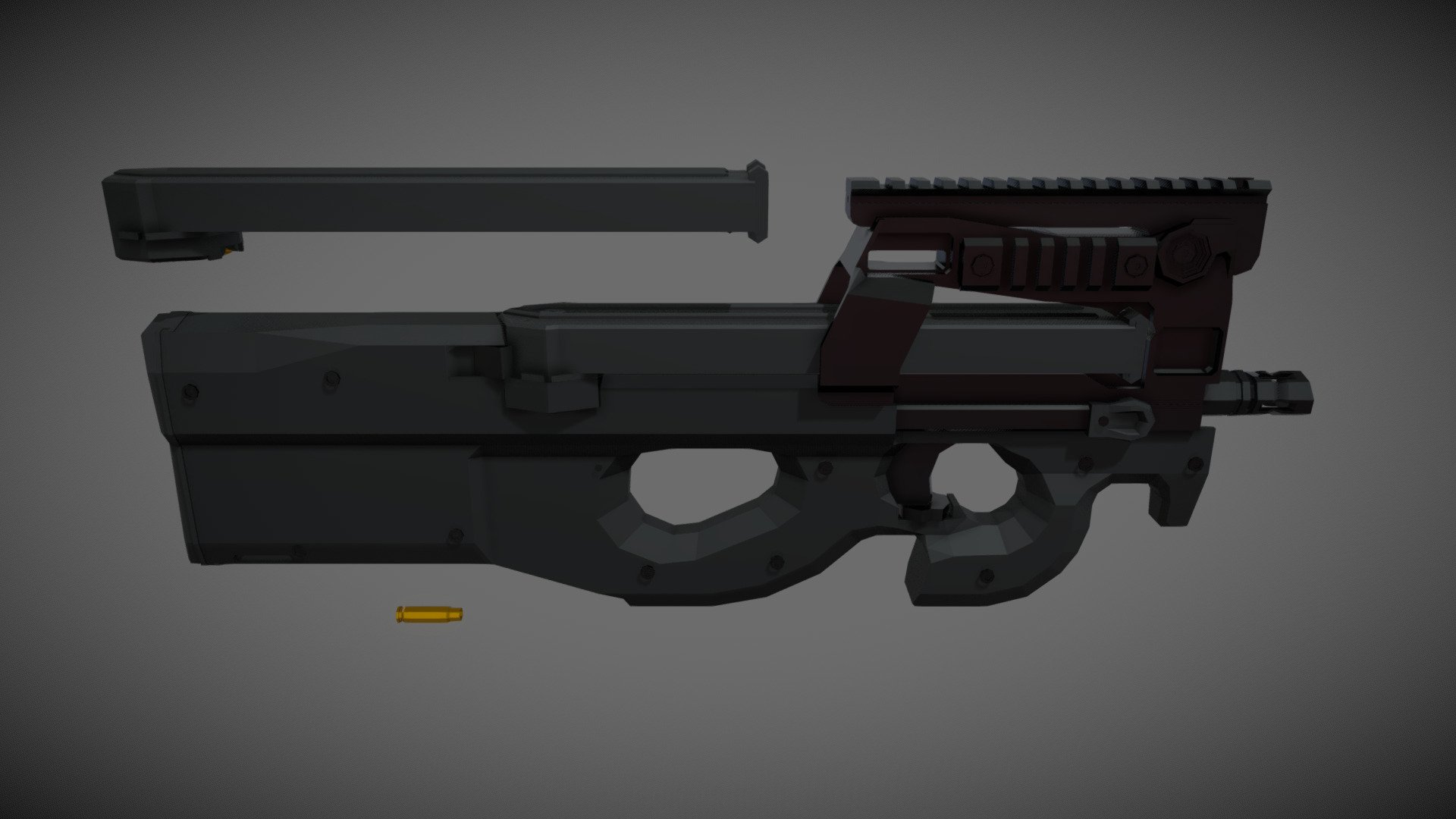 low-poly FN P90 - Download Free 3D model by D_U (@DU1701) [1501017 ...