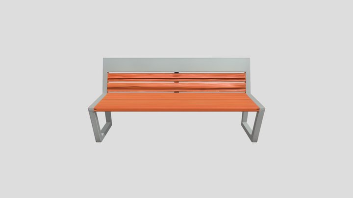 Modern outdoor park bench. v2