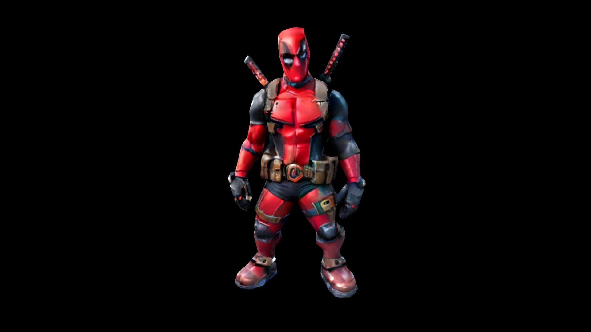 Deadpool A figure of Deadpool, a superhero with - Download Free 3D ...