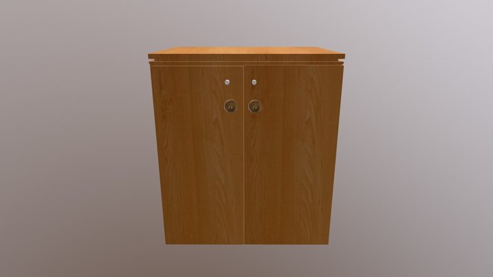 Office square Locker 3D Model