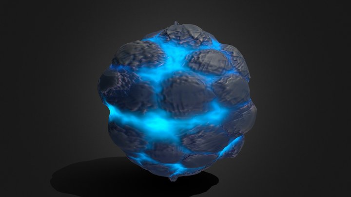 Stylized Blue Lava 3D Model