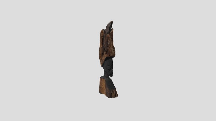 African Wood Carving 3D Model