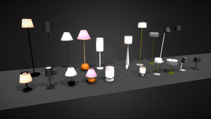 Home Lamps Pack 3D Model