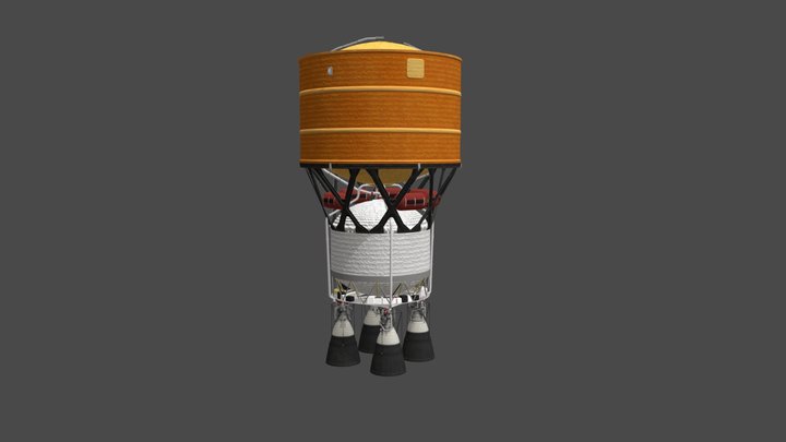 SLS Exploration Upper Stage (EUS). 3D Model