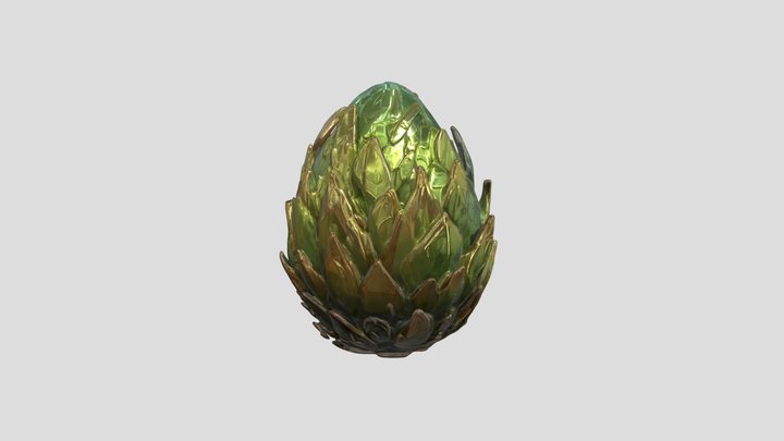 Green Dragon Egg by Tripo 3D Model