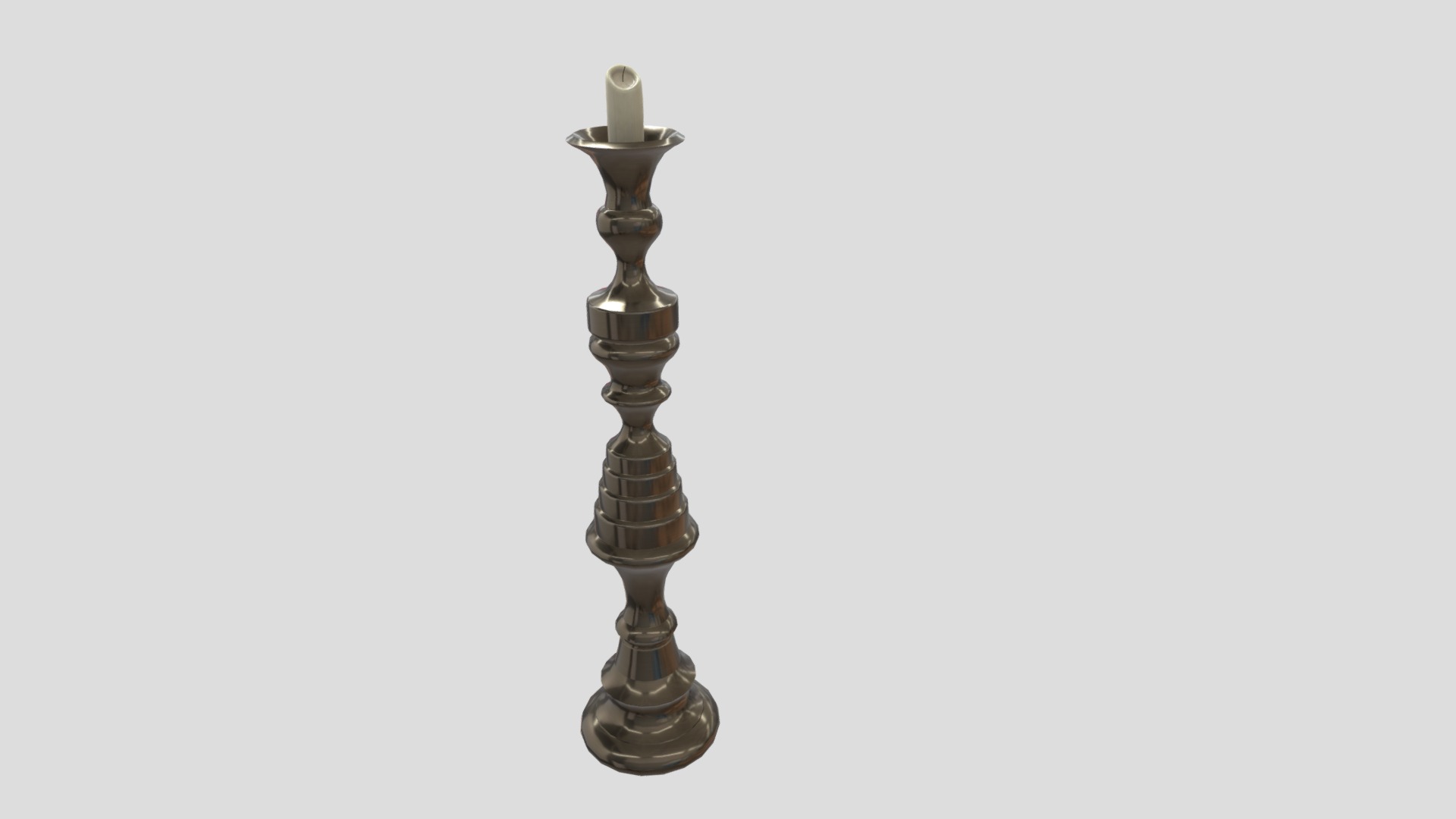 3D model Antique Candlestick - This is a 3D model of the Antique Candlestick. The 3D model is about a gold and silver sword.