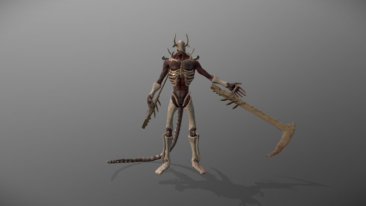 Grim Hunter Demon 3D Model