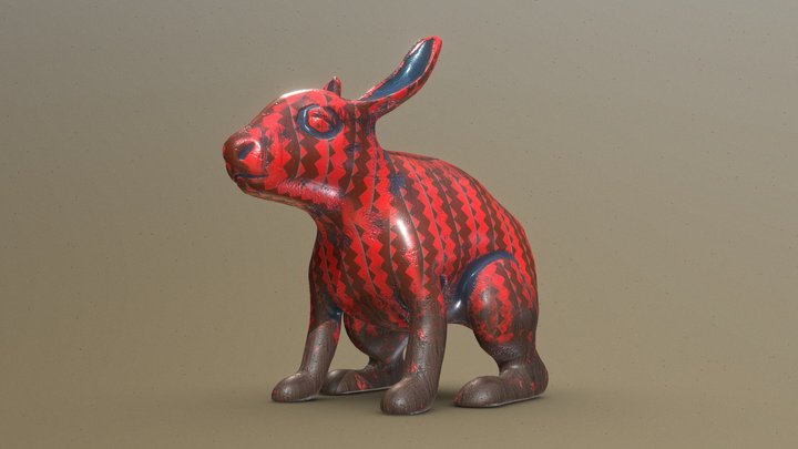 Porcelain Rabbit 3D Model