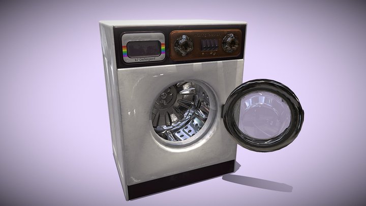 Machine Washing Anim 3D Model