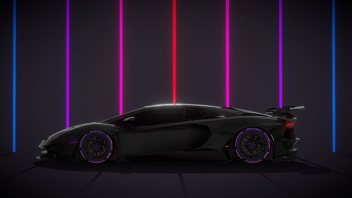 Wallpaper 7680x2160 - Lamborghini Aventador SVJ