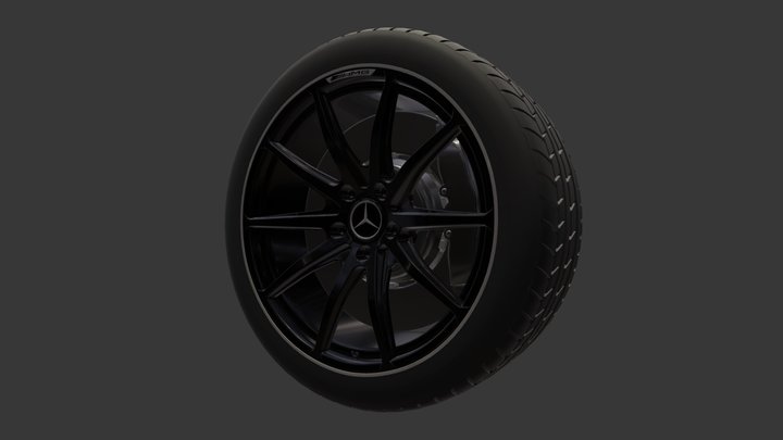 Mercedes AMG GT Black Series Tyre 3D Model