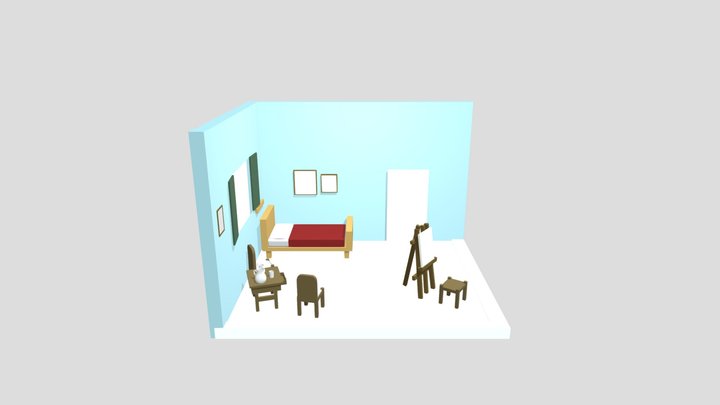 Quarto em Arles 3D Model