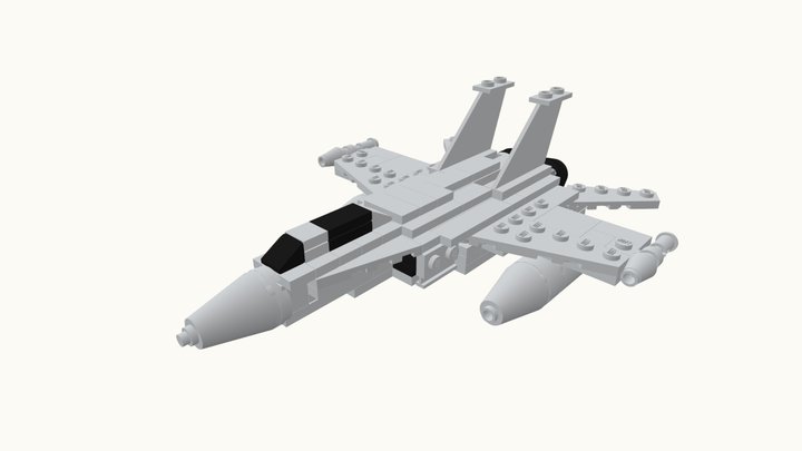 LEGO F-18 Jet Fighter MOC [#0102] 3D Model