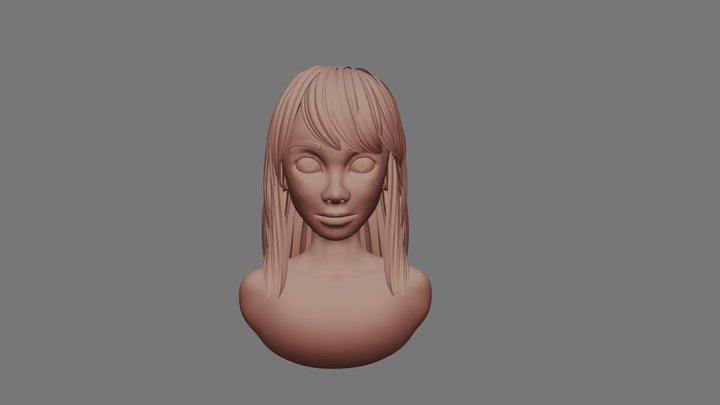 stylized girl 3D Model