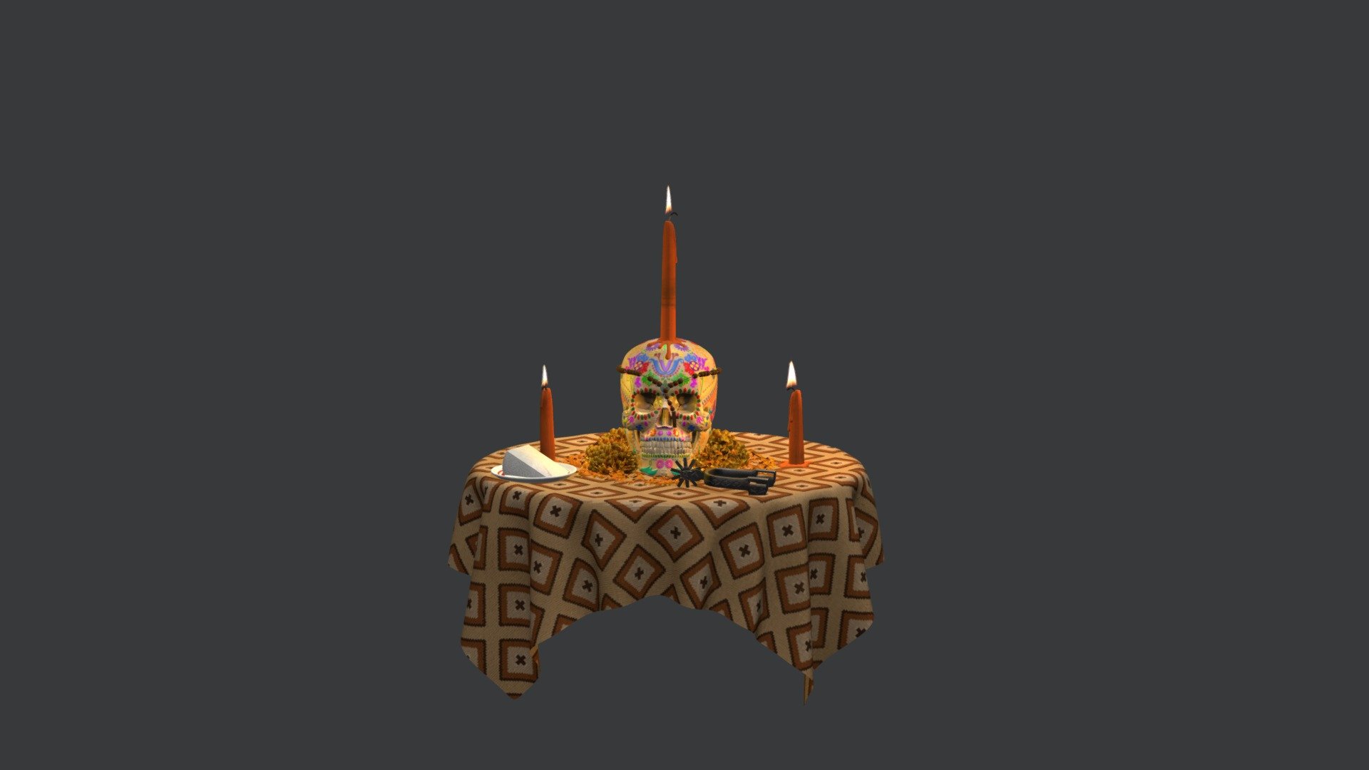Skull Dia de Muertos