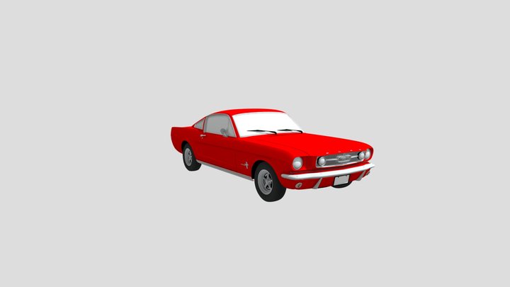 1965 Ford Mustang Fastback(Highly Detailed) 3D Model