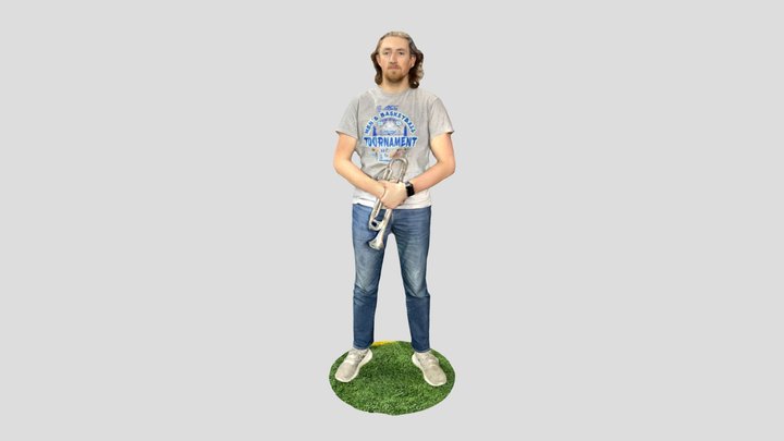 Trumpet player 3D Model