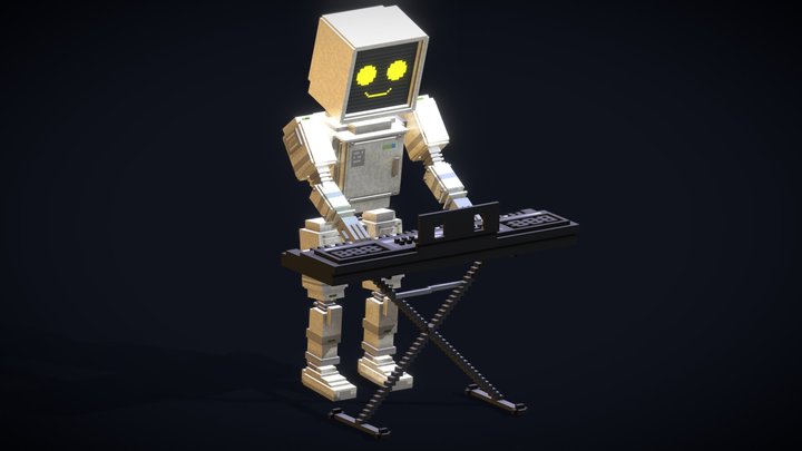 Keyboardist Robot 3D Model
