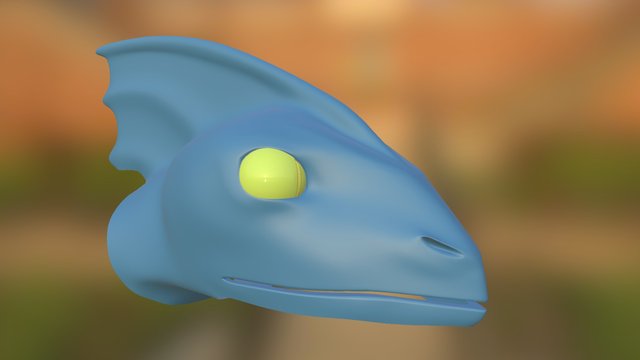 Warhammer Skink model, WIP 1; The head and eyes 3D Model