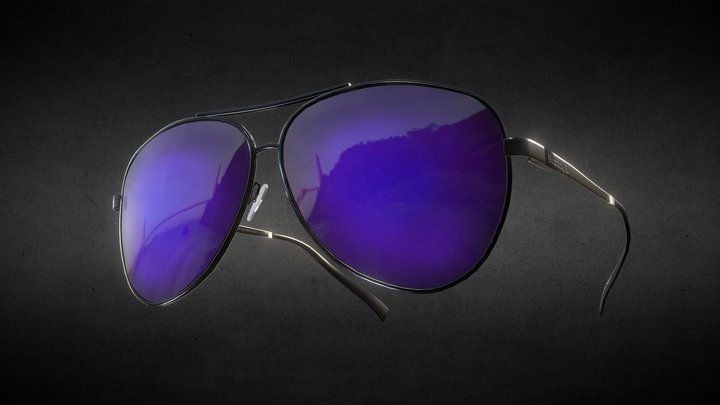 Aviator Sunglasses 3D Model